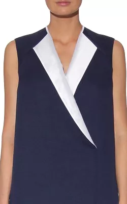 Sleeveless Tuxedo Dress