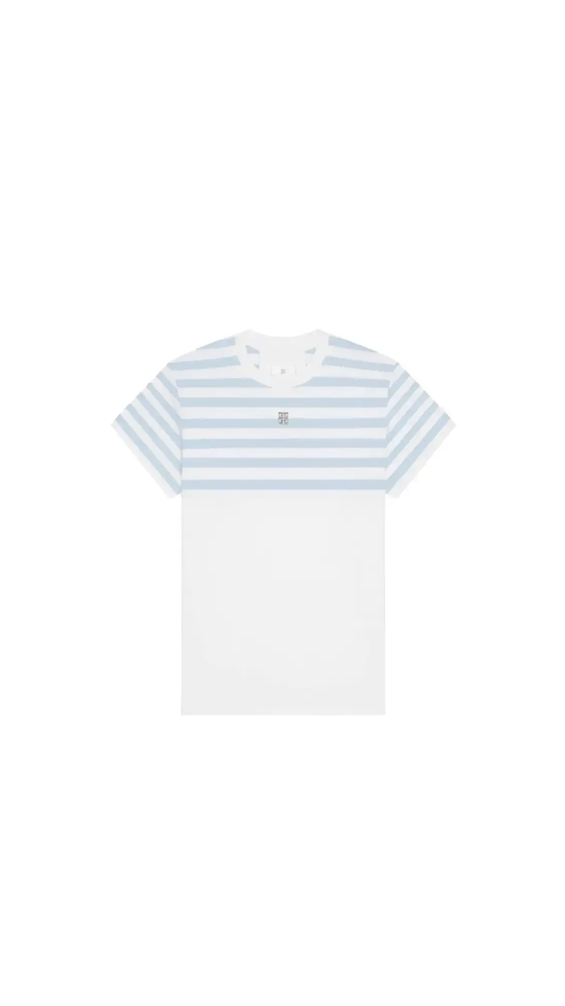 Slim Fit Striped T-shirt In Cotton - White/Blue