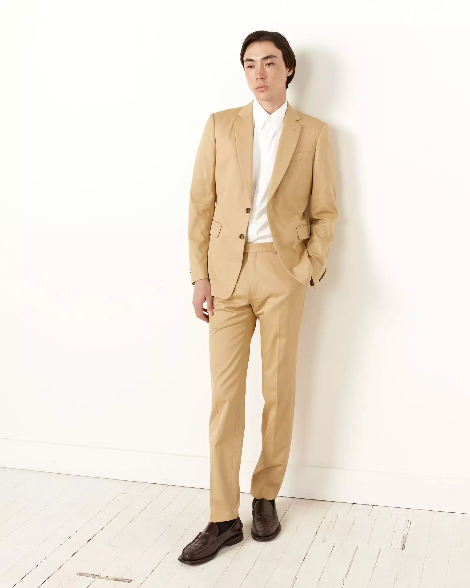 Slim Fit Suit in Beige