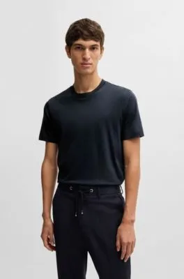 Slim-fit T-shirt in mercerized cotton