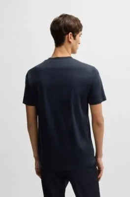 Slim-fit T-shirt in mercerized cotton