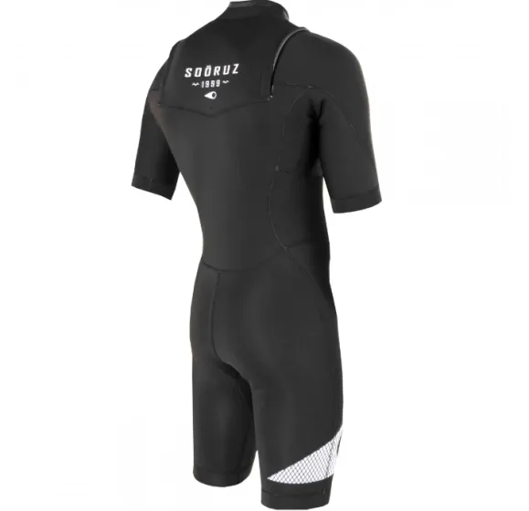 Sooruz Fighter 2/2mm Mens Front Zip Shorty Summer Wetsuit 2023 - Black