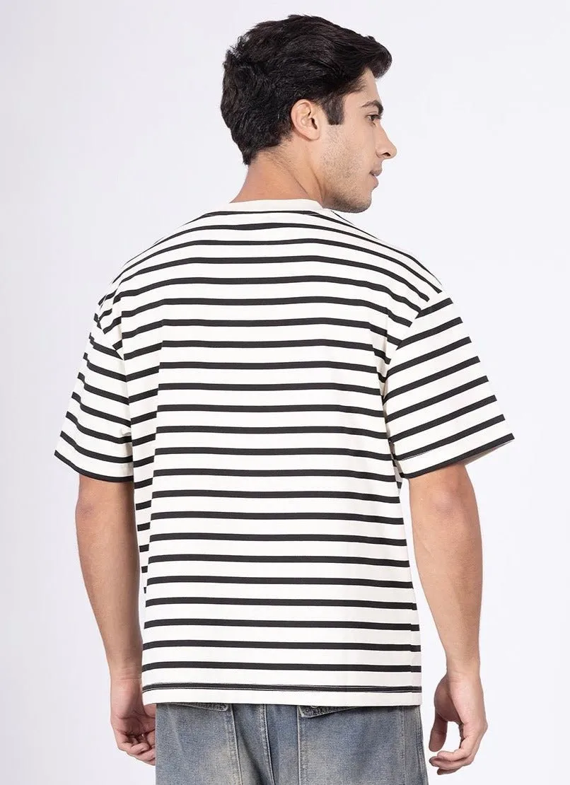 Swirl Vanilla Stripe T-Shirt [ Unisex ]