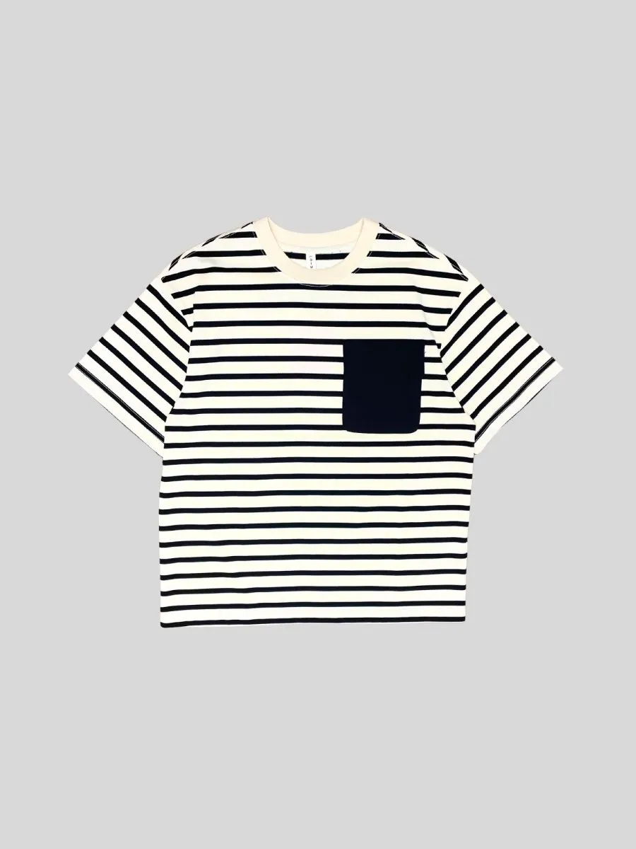 Swirl Vanilla Stripe T-Shirt [ Unisex ]