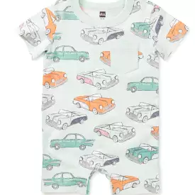 Tea Collection Cuban Cars Pocket Baby Romper