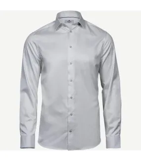 Tee Jays Mens Luxury Slim Fit Long Sleeve Oxford Shirt (White) - UTPC3485