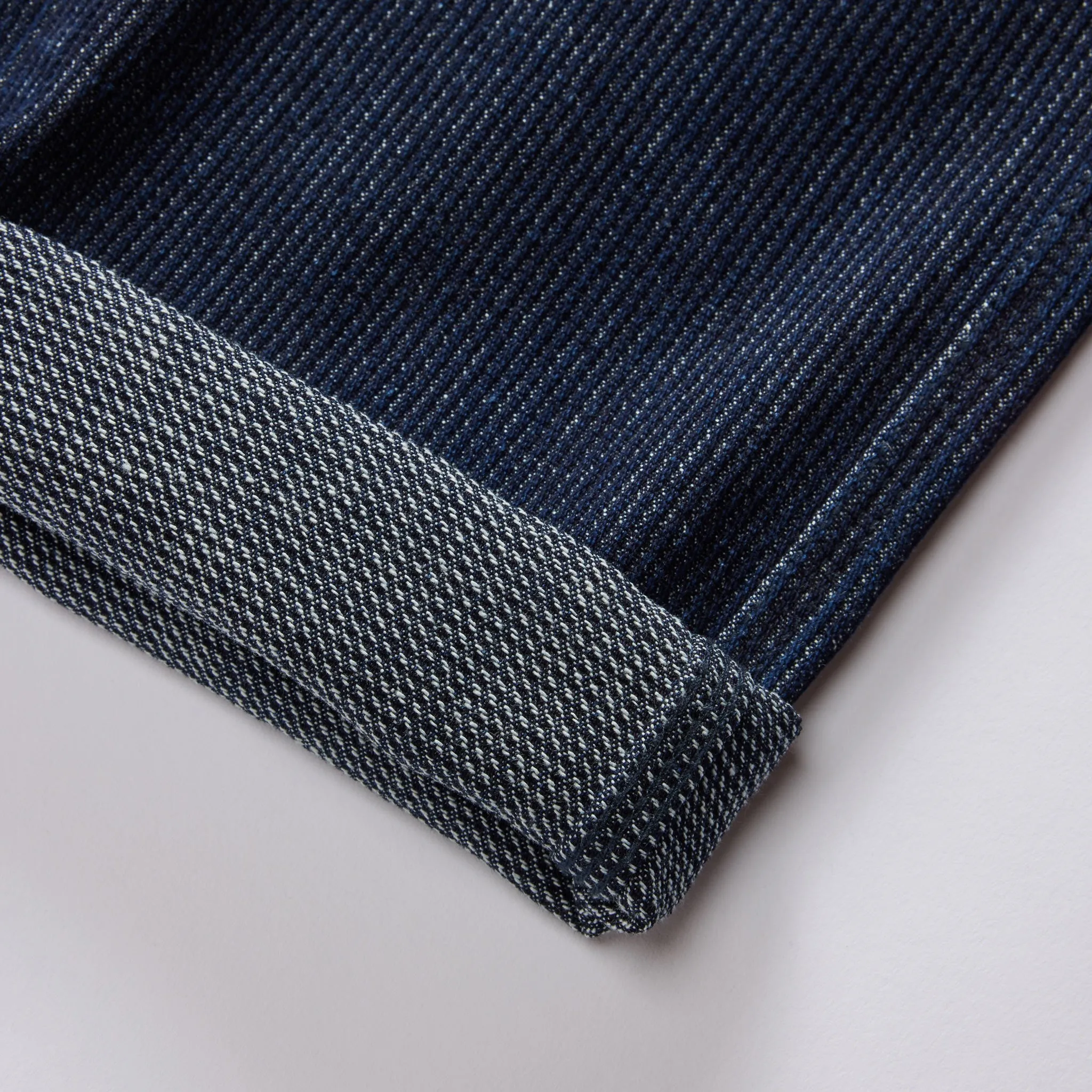 The Morse Pant in Rinsed Indigo Stripe