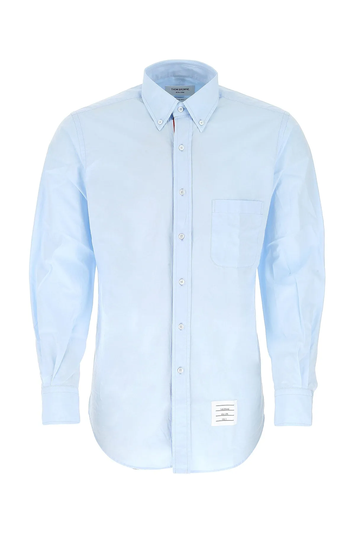 Thom Browne Logo Patch RWB Stripe Detailed Shirt