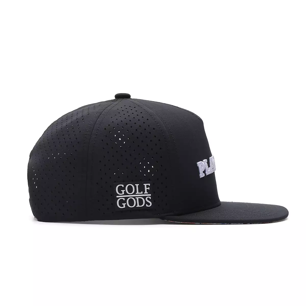 TOUR PRO PlayGolf Golf Hat in Black with Flat Brim