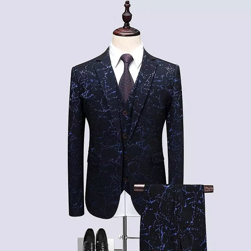 Vincenzo Luxury Galaxy 3- Piece Suit