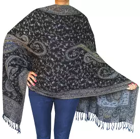 Womens Boiled Wool Shawl Scarf Gift India Clothes (76 x 28 inches)