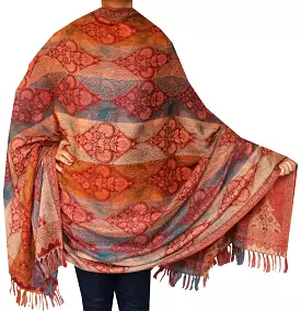 Womens Jamawar Wool Shawl Wrap Gift India Clothes (82 x 42 inches)