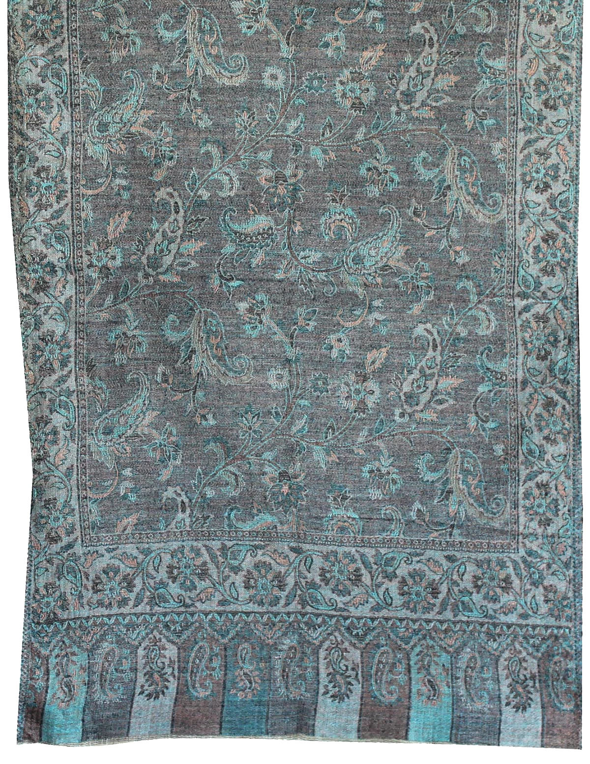 Womens Paisley Scarf Shawl Wool Indian Clothing (80 x 28 inches)