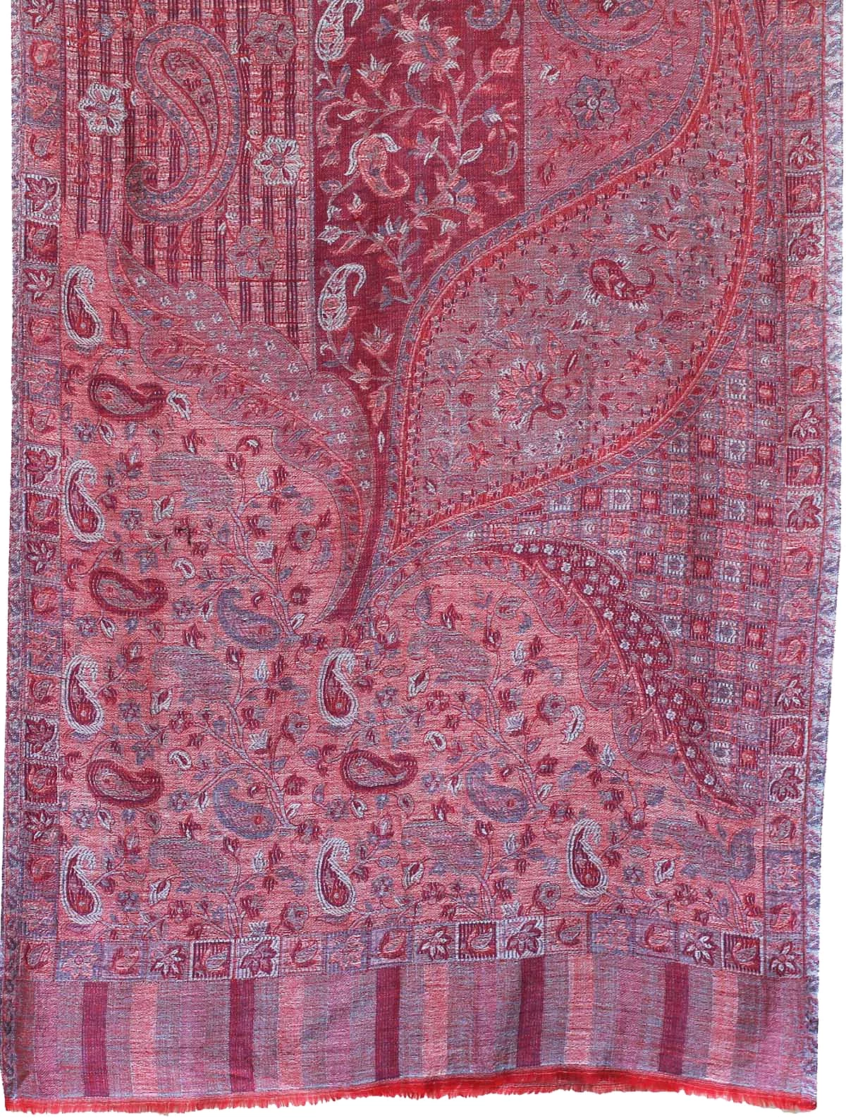 Womens Paisley Scarf Shawl Wool Indian Clothing (80 x 28 inches)