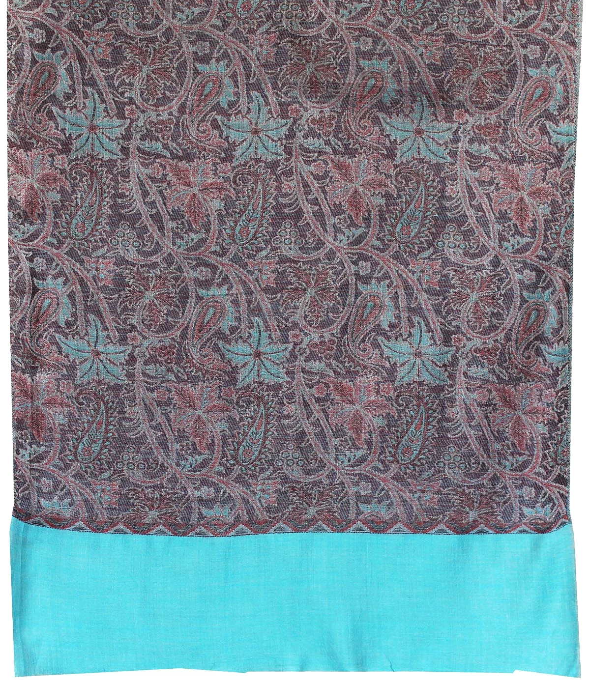 Womens Paisley Scarf Shawl Wool Indian Clothing (80 x 28 inches)