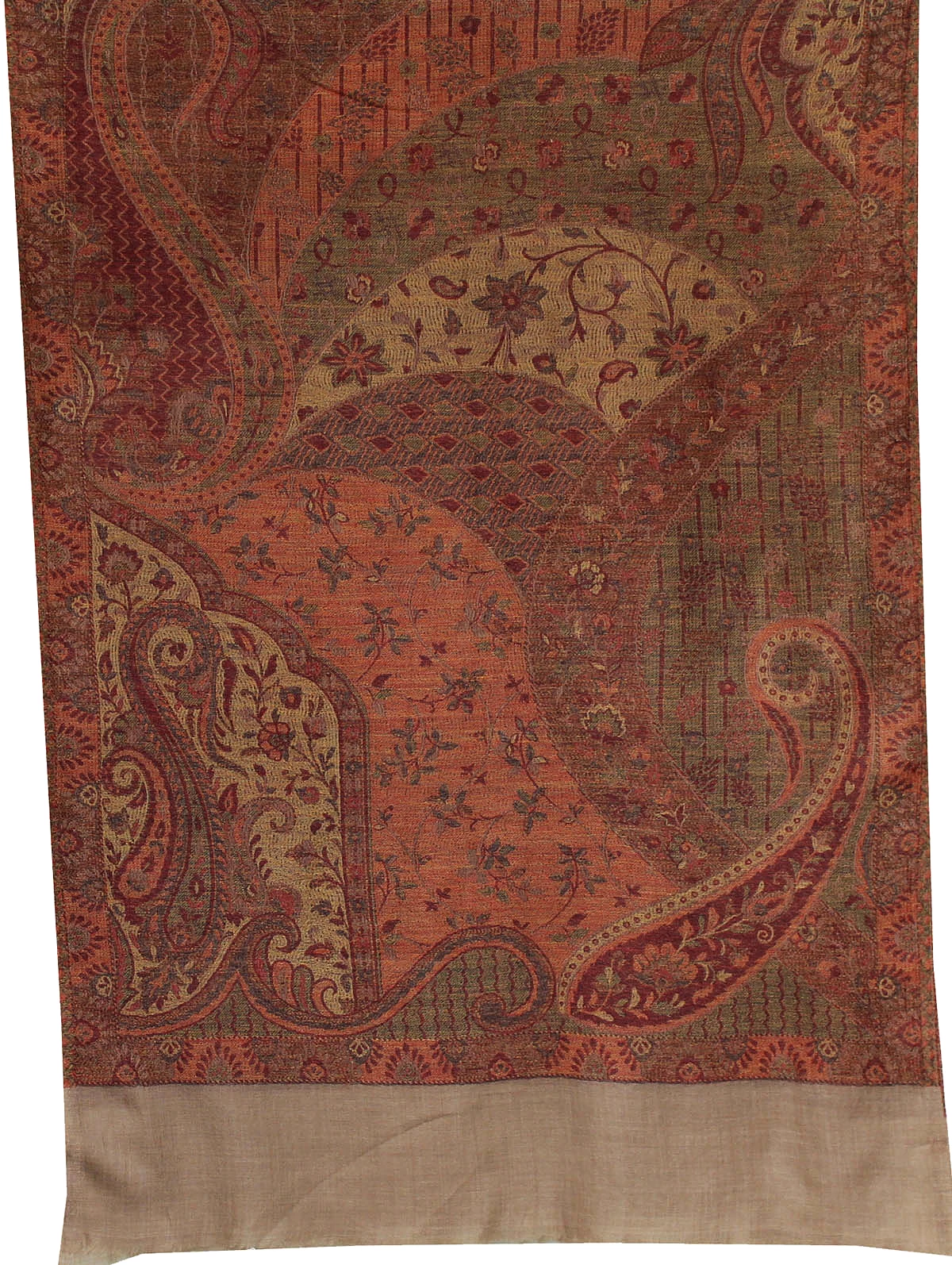 Womens Paisley Scarf Shawl Wool Indian Clothing (80 x 28 inches)