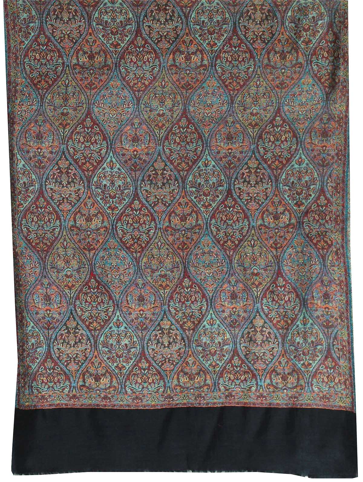 Womens Paisley Scarf Shawl Wool Indian Clothing (80 x 28 inches)