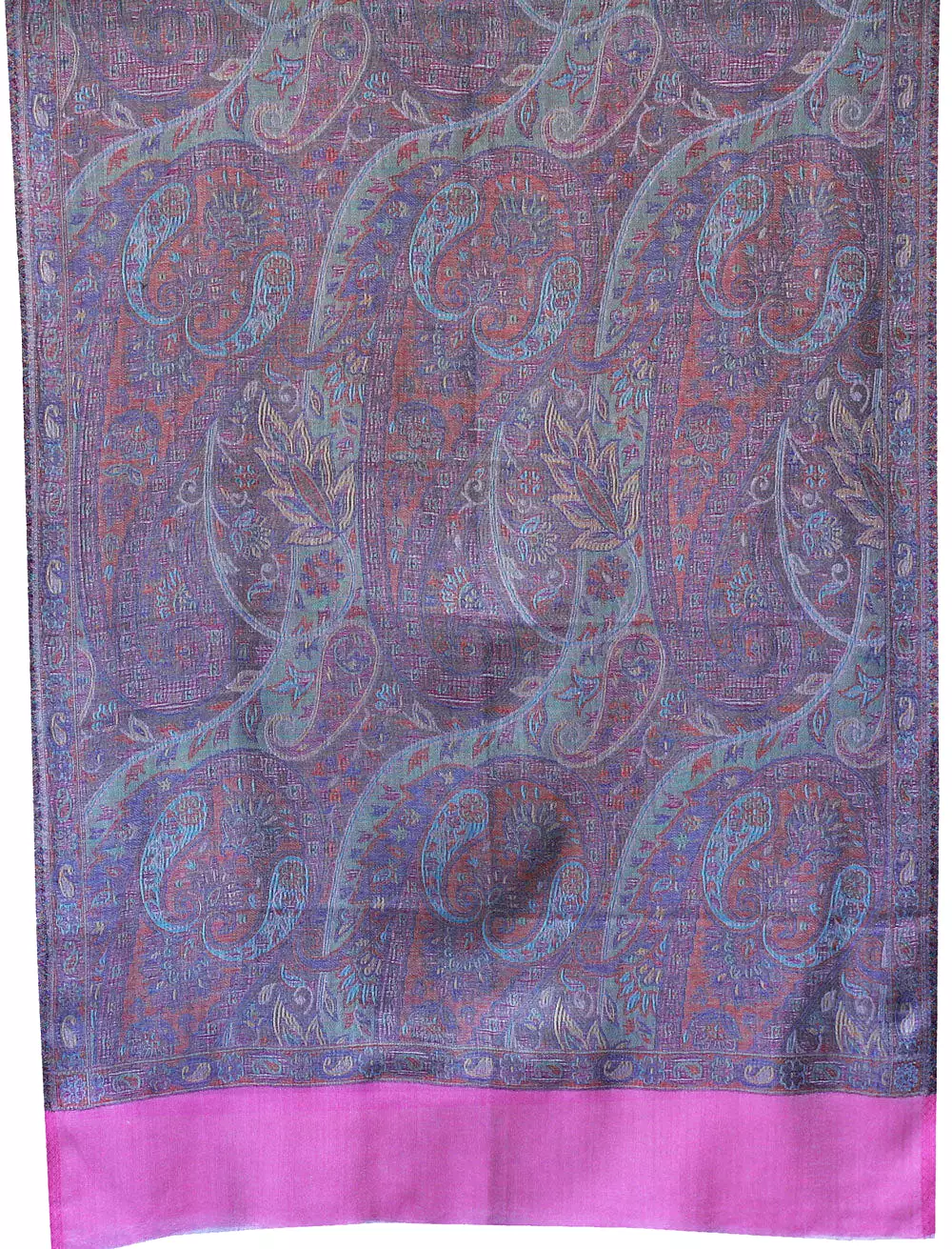 Womens Paisley Scarf Shawl Wool Indian Clothing (80 x 28 inches)