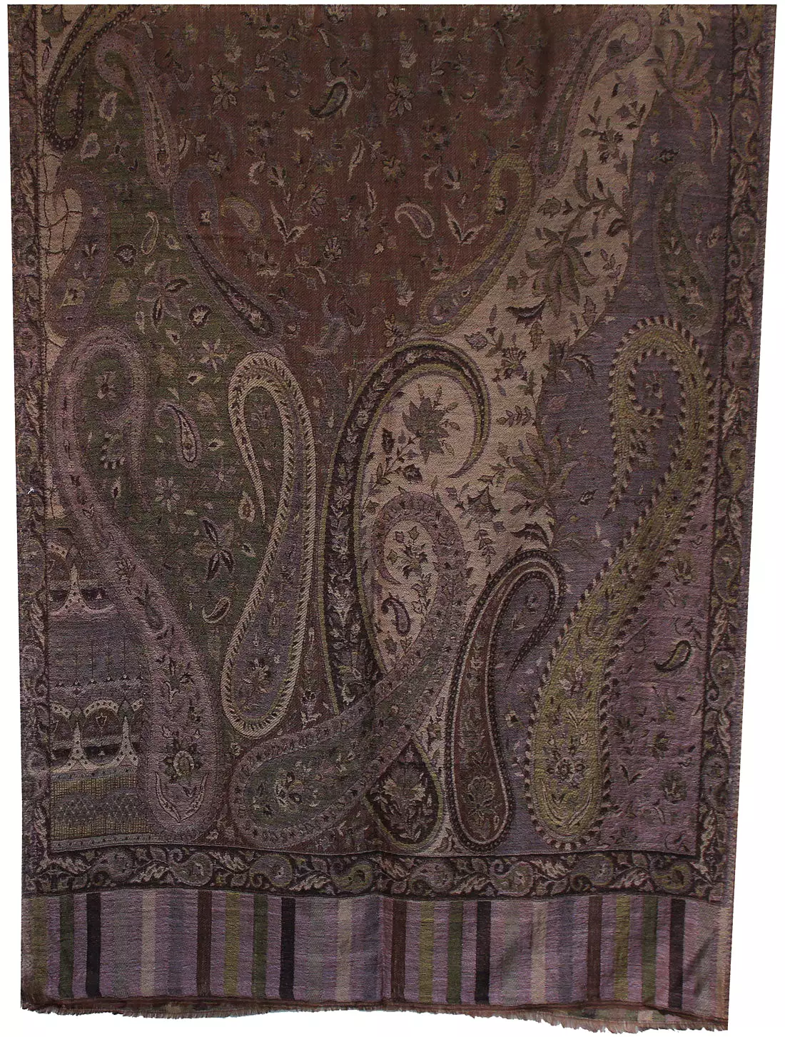 Womens Paisley Scarf Shawl Wool Indian Clothing (84 x 30 inches)