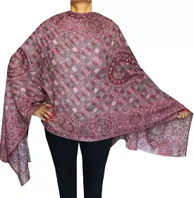 Womens Scarf Shawl Paisley Wool Indian Clothing (80 x 28 inches)