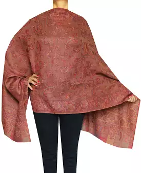 Womens Scarf Shawl Paisley Wool Indian Clothing (80 x 28 inches)