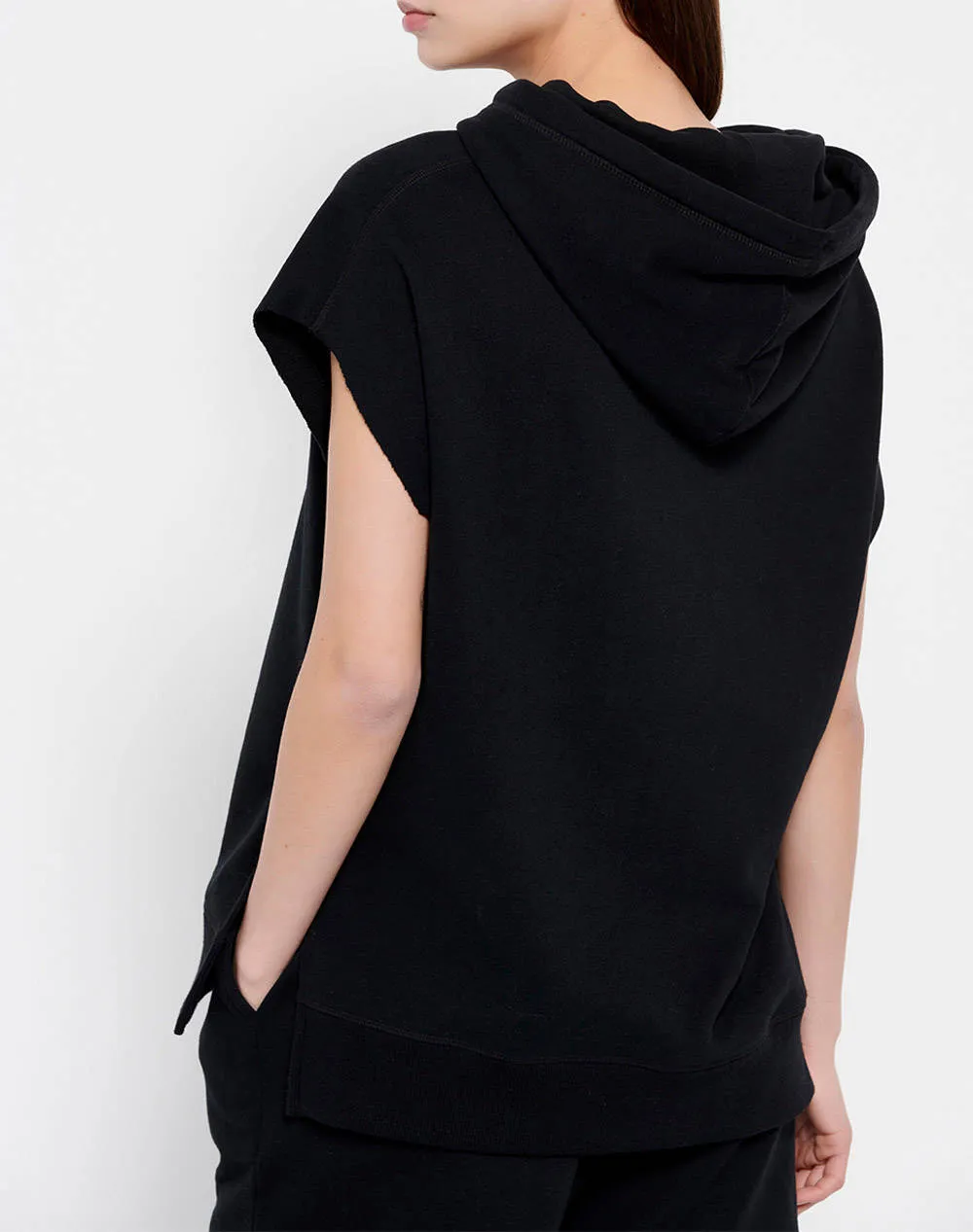 Women''s sleeveless hooded sweater