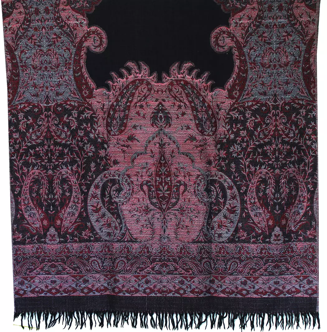 Women's Wool Shawl Scarves Paisley Indian Clothing (82 x 42 inches)