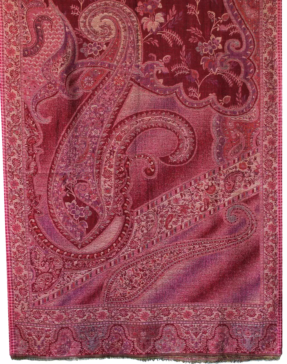 Wool Scarf Shawls Paisley Womens Indian Clothing Gift (84 x 30 inches)