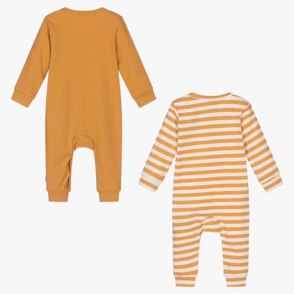 Yellow Cotton Rompers (2 Pack)