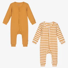 Yellow Cotton Rompers (2 Pack)