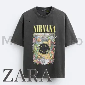 ZARA  |RIPPED NIRVANA © T-SHIRT