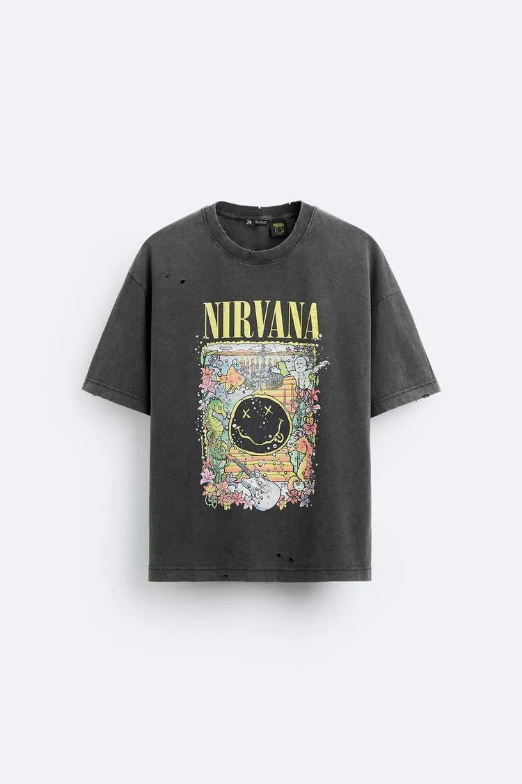 ZARA  |RIPPED NIRVANA © T-SHIRT